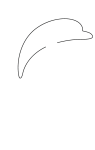 How to draw  Dolphin - Step 1