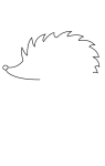 How to draw  Hedgehog - Step 1