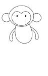 How to draw  Monky - Step 2