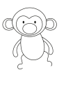 How to draw  Monky - Step 3