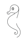 how to draw  Sea Horse - Step 2