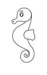 how to draw  Sea Horse - Step 3