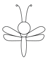 How to draw  Dragonfly - Step 2