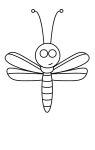 How to draw  Dragonfly - Step 3