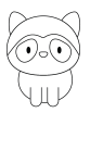 How to draw  Raccoon - Step 3