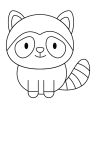 How to draw  Raccoon - Step 4