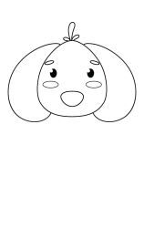 How to draw  Dog cute - Step 3