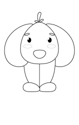 How to draw  Dog cute - Step 4