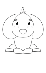 How to draw  Dog cute - Step 5