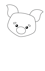 How to draw  Pig Cute - Step 2