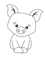 How to draw  Pig Cute - Step 4