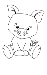 How to draw  Pig Cute - Step 5
