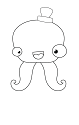 How to draw  Octopus - Step 3