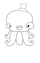 How to draw  Octopus - Step 4