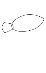 How to draw  Fish 1 - Step 1