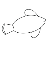 How to draw  Fish 1 - Step 2