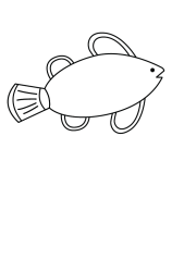 How to draw  Fish 1 - Step 3