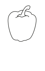 How to draw  Pepper fruit - Step 2