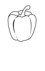 How to draw  Pepper fruit - Step 3
