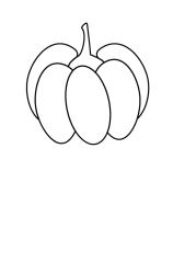How to draw  Pumpkin fruit - Step 3
