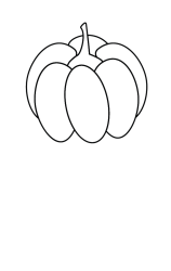 How to draw  Pumpkin fruit - Step 4