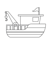 How to draw  Fishing boat - Step 6
