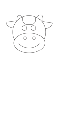 How to draw  Cow cute - Step 3