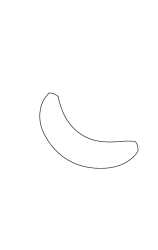 How to draw  Banana - Step 1