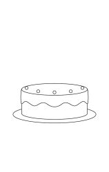 How to draw  BirthdayCake - Step 4