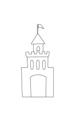 How to draw  Castle - Step 3