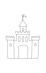 How to draw  Castle - Step 4