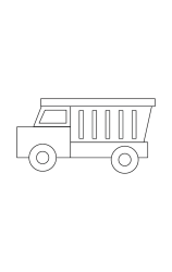 How to draw  Dump Truck - Step 6