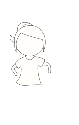 How to draw  Girl - Step 3