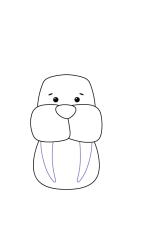 How to draw  Walrus - Step 5