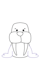 How to draw  Walrus - Step 6