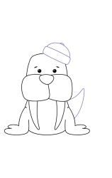 How to draw  Walrus - Step 7
