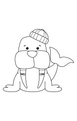 How to draw  Walrus - Step 8