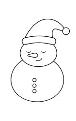 How to draw  Snow Man - Step 4