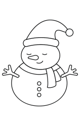 How to draw  Snow Man - Step 5