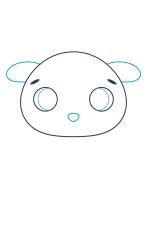 How to draw  Dog Cute - Step 3