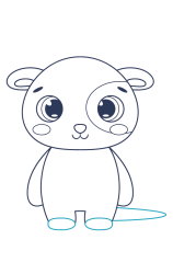 How to draw  Dog Cute - Step 7
