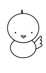 How to draw  Chicken cute - Step 3
