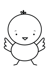 How to draw  Chicken cute - Step 4