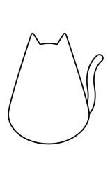 How to draw  Chubby Cat - Step 2