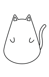 How to draw  Chubby Cat - Step 3
