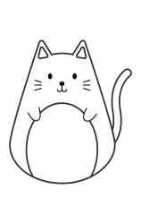 How to draw  Chubby Cat - Step 4