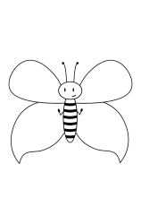 How to draw  Butterfly - Step 4