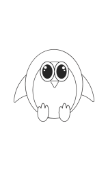 How to draw  Penguin - Step 7