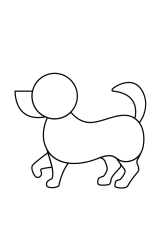 How to draw  Dog - Step 3