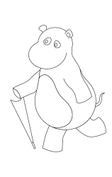 How to draw  Hippo - Step 3